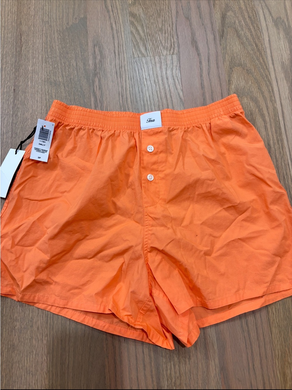NWT Aritzia TNA Dally Poplin Boxer Shorts